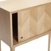 Console motif chevron en bois de chêne clair - Hübsch