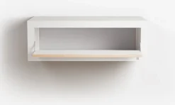 Console murale en bouleau teinté blanc 80x27x40cm Fläpps Box - Ambivalenz