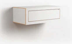 Console murale en bouleau teinté blanc 80x27x40cm Fläpps Box - Ambivalenz