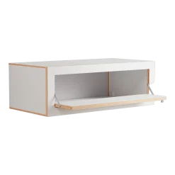 Console murale en bouleau teinté blanc 80x27x40cm Fläpps Box - Ambivalenz