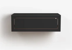 Console murale en bouleau teinté noir 80x27x40cm Fläpps Box - Ambivalenz