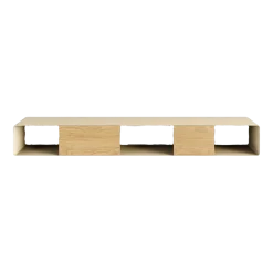 Console murale en chêne et acier beige cashew 120x19cm Sion - Metallbude