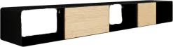 Console murale en chêne et acier noir 120x19cm Sion - Metallbude