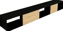 Console murale en chêne et acier noir 120x19cm Sion - Metallbude
