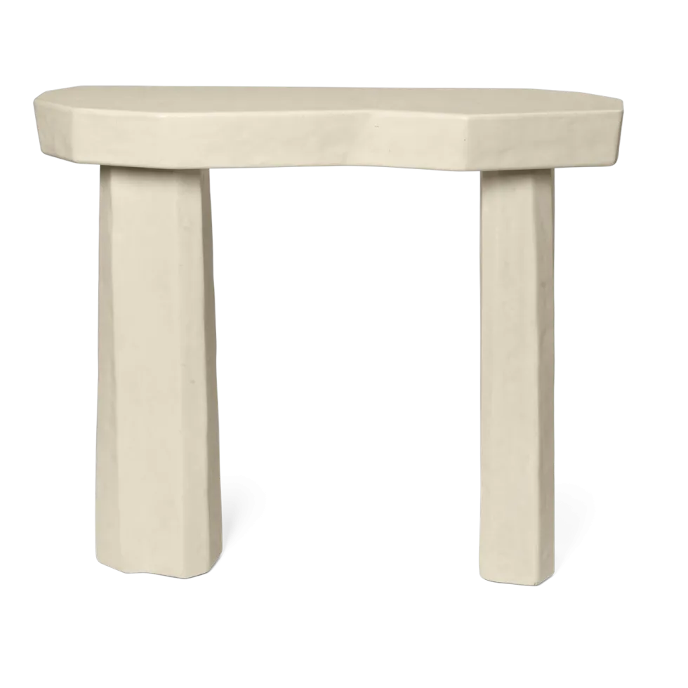 Console organique en fibre de verre ivoire 85cm Staffa - Ferm living