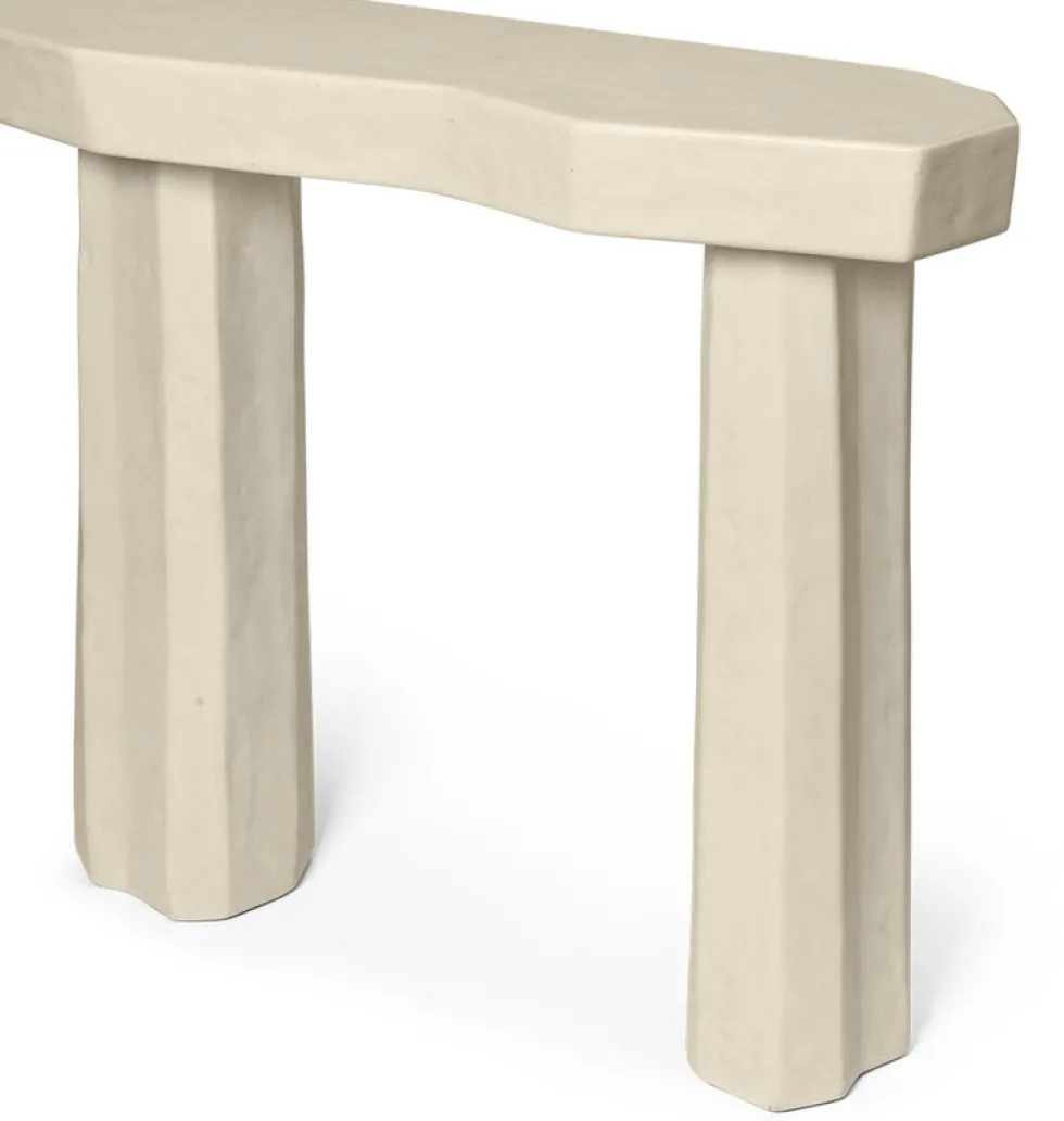 Console organique en fibre de verre ivoire 85cm Staffa - Ferm living