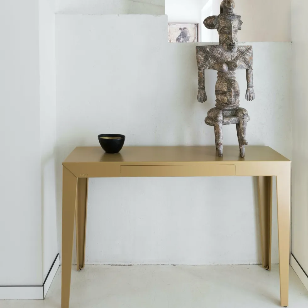 Console à tiroir anthracite finition mate 120 cm Zef - Matière Grise