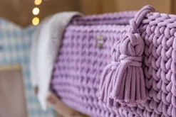 Couffin en crochet rose et matelas Moses - Happy Moses