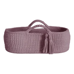 Couffin en crochet rose et matelas Moses - Happy Moses