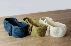 Couffin en crochet rose et matelas Moses - Happy Moses