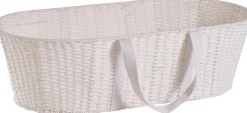 Couffin en fibres naturelles blanches Moses - Happy Moses