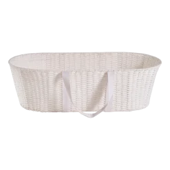 Couffin en fibres naturelles blanches Moses - Happy Moses