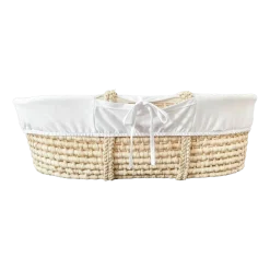 Couffin en fibres naturelles et revêtement blanc Moses - Happy Moses
