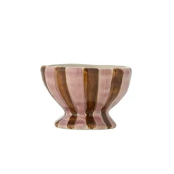 Coupe en grès rose-rayé 9x6,5cm Nini - Bloomingville