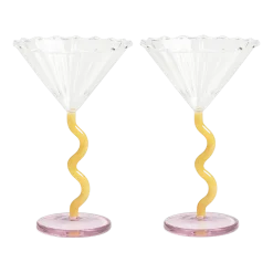 2 Coupes à champagne caramel 17 cm Curve - &Klevering