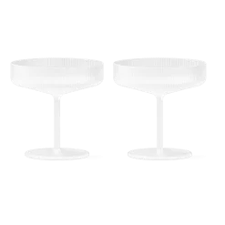2 coupes à champagne givrées Ripple - Ferm living
