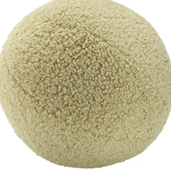 Coussin ballon rond en sherpa bouclé matcha 35cm Cushion - Wigiwama