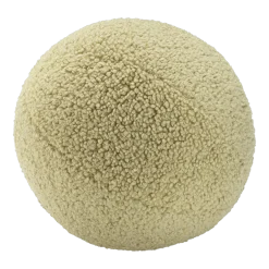 Coussin ballon rond en sherpa bouclé matcha 35cm Cushion - Wigiwama