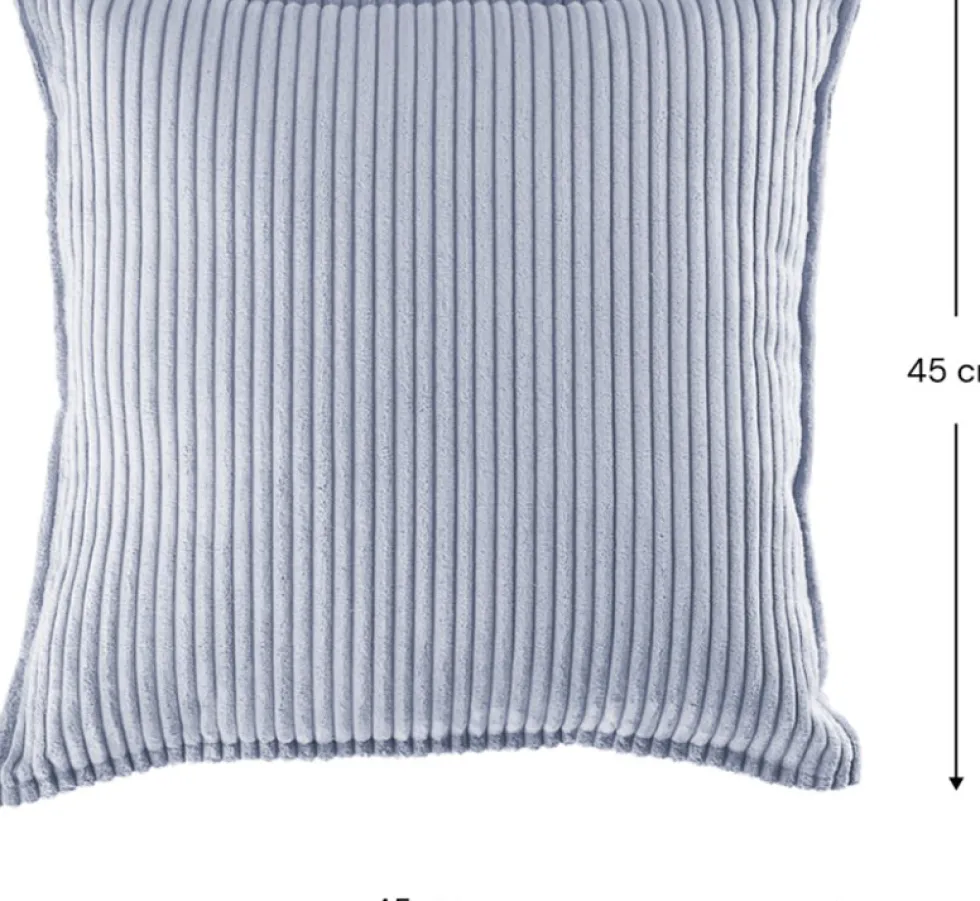 Coussin carré en velours côtelé blueberry 45cm Cushion - Wigiwama