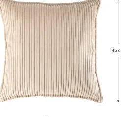 Coussin carré en velours côtelé brown sugar 45cm Cushion - Wigiwama