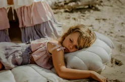Coussin coquillage en lin beige Shells - Moi Mili