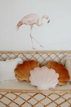 Coussin coquillage en velours perle doré Shells - Moi Mili