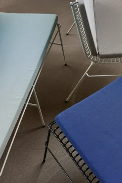 Coussin à cordes double bleu foncé - Hübsch