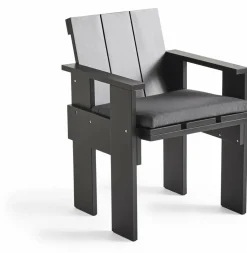 Coussin d'assise anthracite pour la chaise Crate dining - Hay