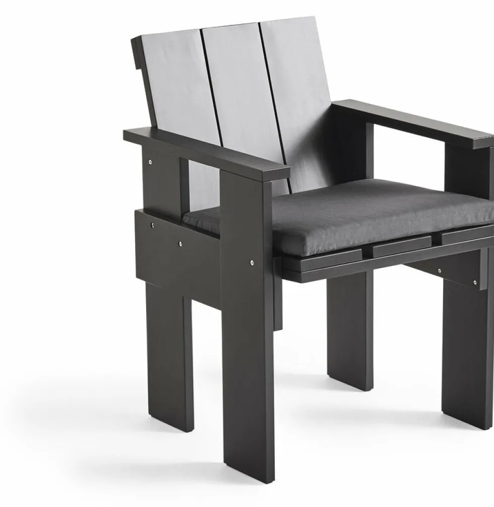 Coussin d'assise anthracite pour la chaise Crate dining - Hay
