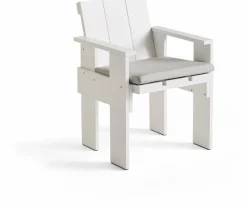 Coussin d'assise gris ciel pour la chaise Crate dining - Hay