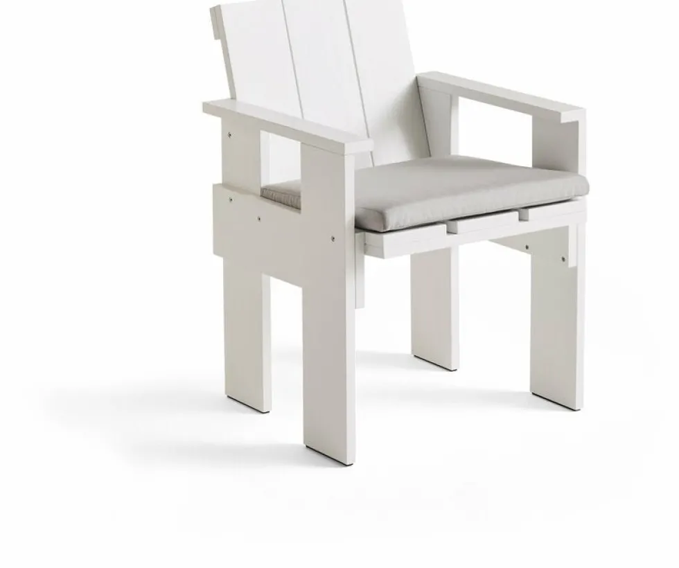 Coussin d'assise gris ciel pour la chaise Crate dining - Hay