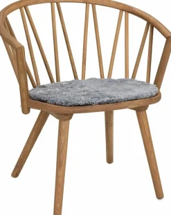 Coussin d'assise pour fauteuil lounge en peau de mouton graphite ZigZag - Hans K