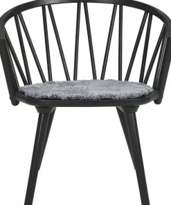 Coussin d'assise pour fauteuil lounge en peau de mouton graphite ZigZag - Hans K