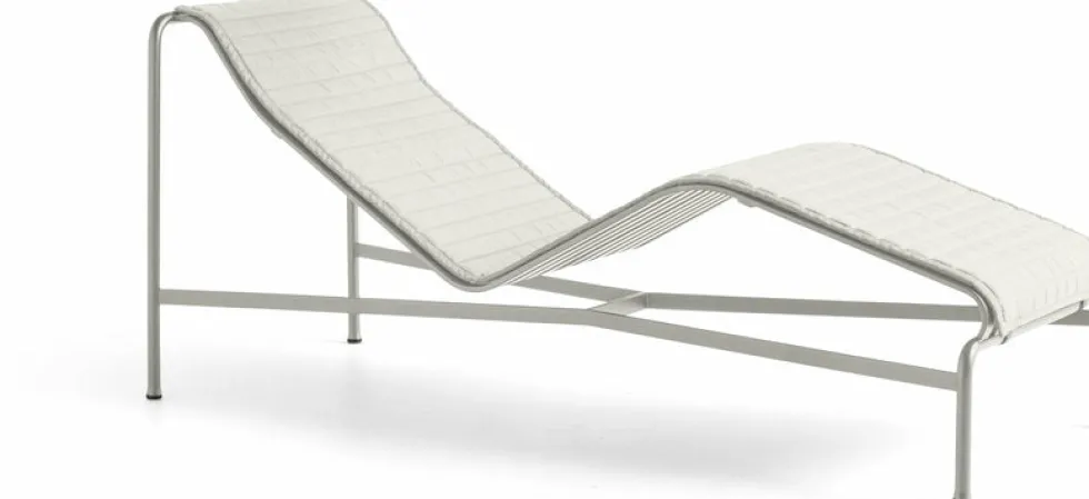 Coussin de chaise longue matelassé gris Palissade - HAY