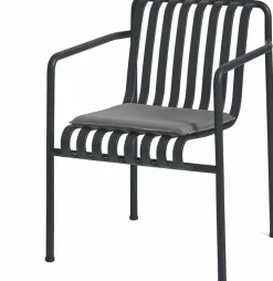 Coussin de fauteuil anthracite Palissade - HAY