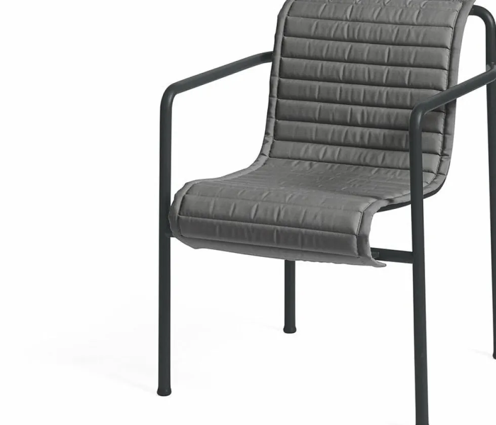 Coussin de fauteuil matelassé anthracite Palissade - HAY