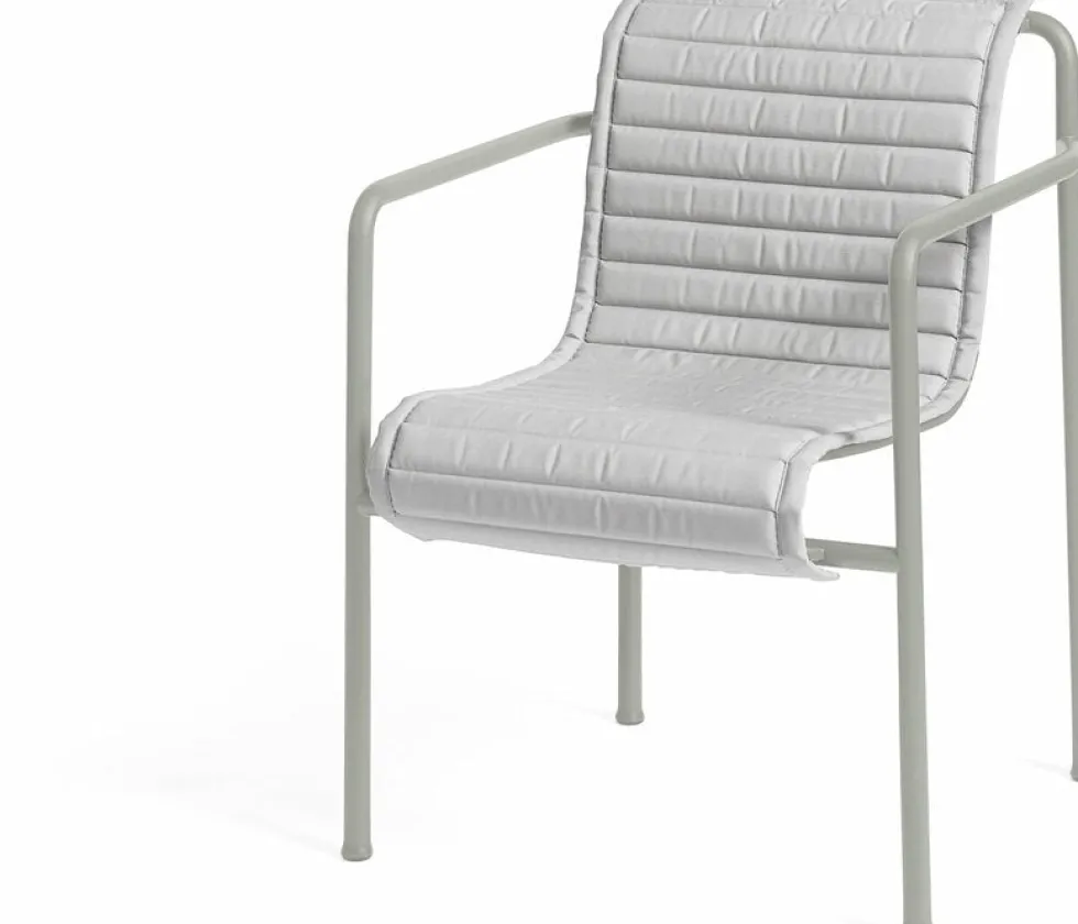 Coussin de fauteuil matelassé gris Palissade - HAY