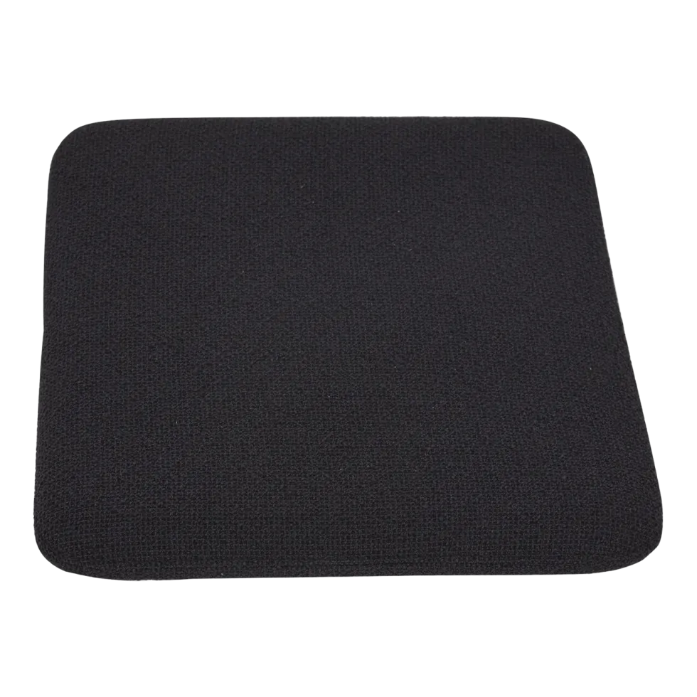 Coussin de siège pour tabouret anthracite bouclé 27,5x32x2,5cm Curva - AYTM