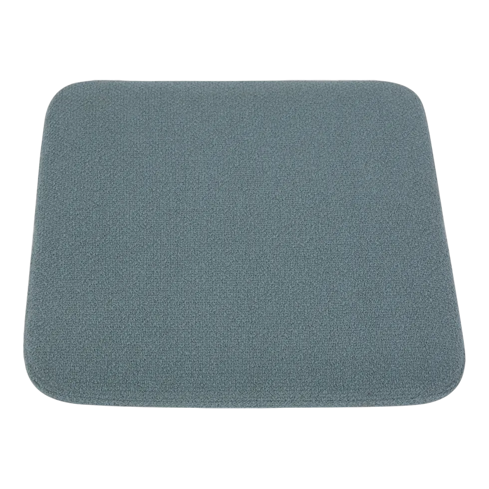 Coussin de siège pour tabouret bleu bouclé 27,5x32x2,5cm Curva - AYTM