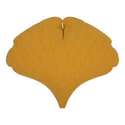 Coussin feuille de ginkgo en lin mango Ginkgo Bilboa - Moi Mili