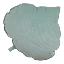 Coussin feuille en velours menthe poudré - Moi Mili