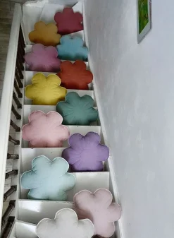 Coussin fleur en lin lys de sable - Moi Mili