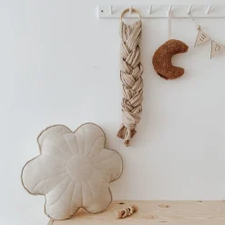 Coussin fleur en lin lys de sable - Moi Mili
