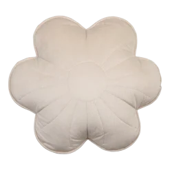 Coussin fleur en velours yucca crème - Moi Mili