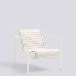 Coussin lounge chair low matelassé crème Palissade - HAY