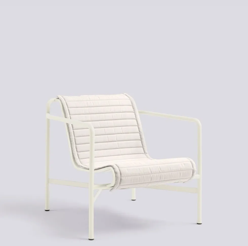 Coussin lounge chair low matelassé crème Palissade - HAY