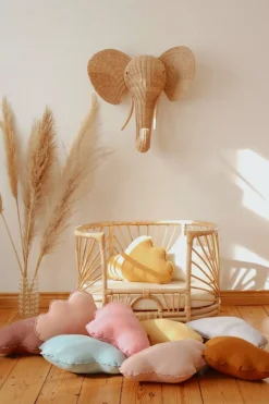 Coussin nuage en lin caramel - Moi Mili