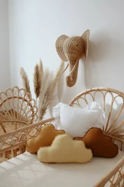 Coussin nuage en lin caramel - Moi Mili