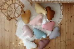 Coussin nuage en lin rose clair - Moi Mili