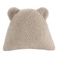 Coussin ourson en sherpa bouclé biscuit 35cm Cushion - Wigiwama